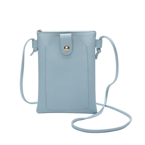 Sac Bandoulière Téléphone Portable Femme Imperméable Cuir PU Minimaliste Petit Sac À Épaule Fermoir À Pression
