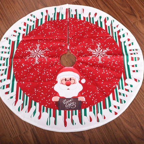 Gonna Per Albero Di Natale Tessuto Non Tessuto Rotonda Babbo Natale Pupazzo Di Neve Renna Decorazione Pavimento
