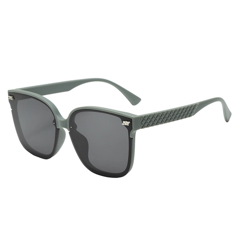 Fashion Square Oversized Sunglasses For Women Men UV400 Protection PC Lens Quilted Temple Trendy Travel Driving Eyewear