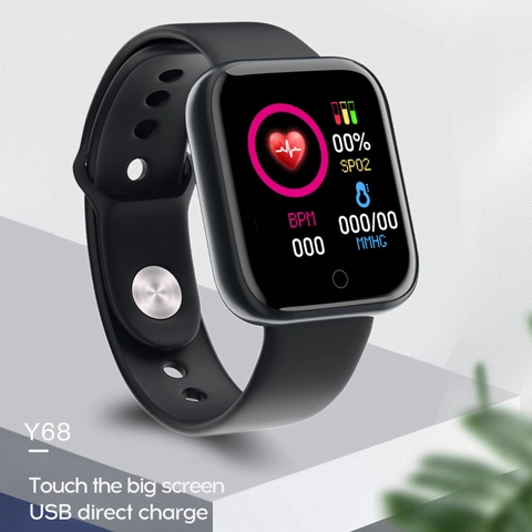 Smart Watch Fitness Tracker Heart Rate Blood Pressure Sleep Monitor Silicone Strap Step Counter Message Reminder Sport
