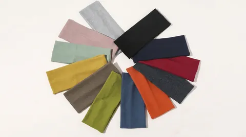 Women Knitted Headband Ribbed Elastic Hairband Solid Color Yoga Sports Sweatband Headwrap Breathable Accessory