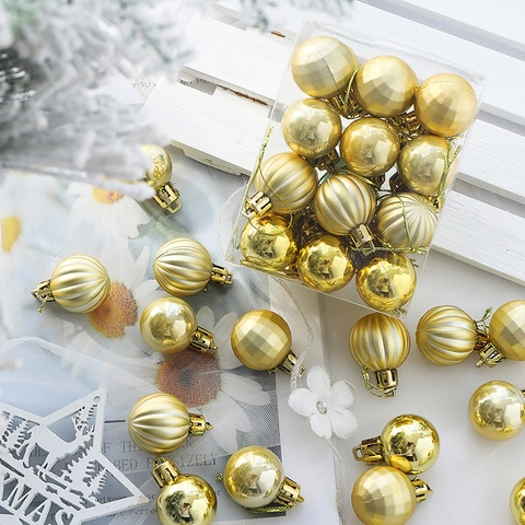 Palle Di Natale Plastica Infrangibile Galvanizzato Texture Miste Decorazione Per Albero Festa Vacanze