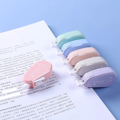 Mini Correction Tape Morandi Macaron Colors Portable Plastic Eraser For Student School Office Stationery Supplies