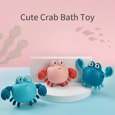 Juguete De Baño Para Bebé Cuerda Cangrejo Nadador Plástico ABS Juguete De Agua Para Niños Bañera Piscina