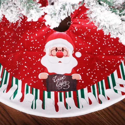 Gonna Per Albero Di Natale Tessuto Non Tessuto Rotonda Babbo Natale Pupazzo Di Neve Renna Decorazione Pavimento