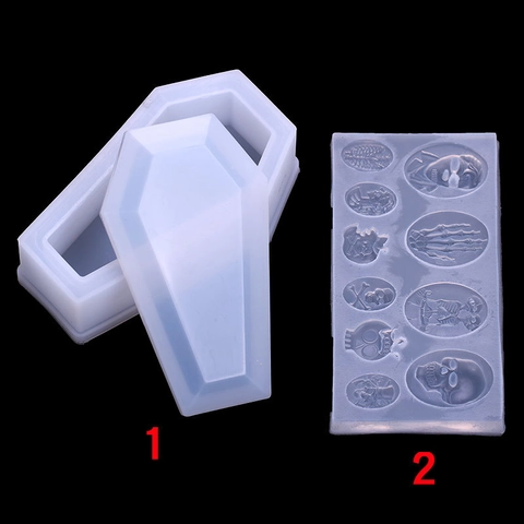 Stampo Silicone Halloween Bara Scheletro Fantasma Forme Per Cottura Torta Fondente DIY Resina Epossidica Artigianato Gotico Decoro