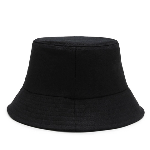 Unisex Cotton Twill Bucket Hat Wide Brim Sun Protection Foldable Fisherman Cap Solid Color Summer Outdoor Travel Beach Chic