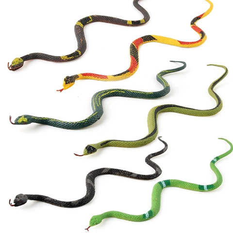 Realistic Simulation Snake Model Toy Plastic Static Reptile For Prank Educational Prop Halloween Party Decor