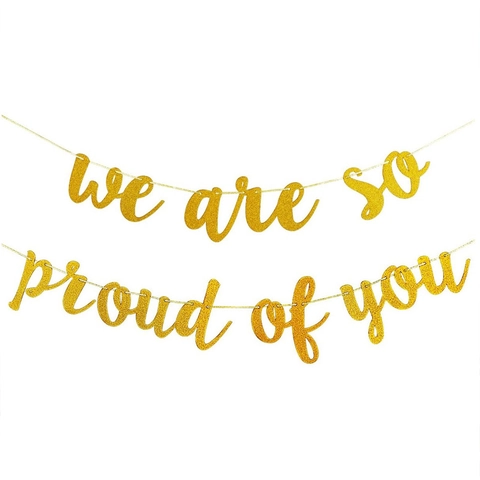 Striscioni Per La Laurea Ghirlande Di Carta Glitterata Oro Congratulazioni Decorazione Per Feste Sfondo Da Parete Appeso
