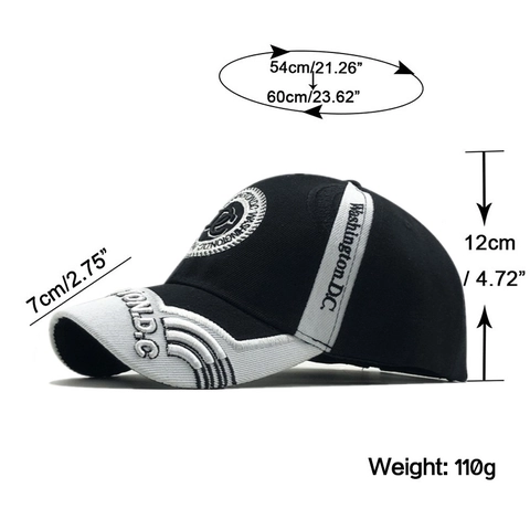 Gorra De Béisbol De Algodón Acrílico Bordado De Letras Ajustable Sombrero De Sol Exterior Hip Hop Informal Color Contraste