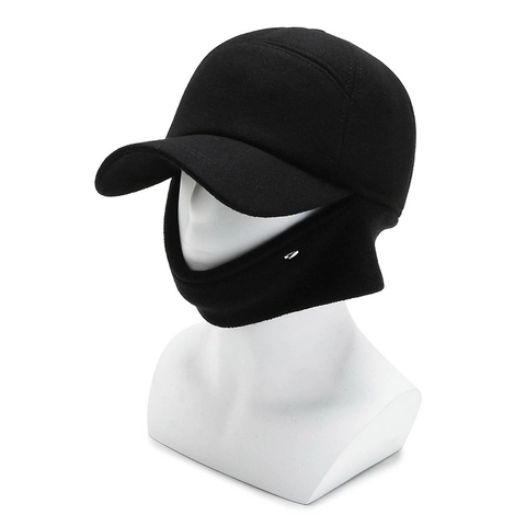 Herren Winter Baseballkappe Mit Strick Ohrenklappen Warme Fleece Verdickte Gebogene Krempe Hut Für Ältere Menschen Outdoor