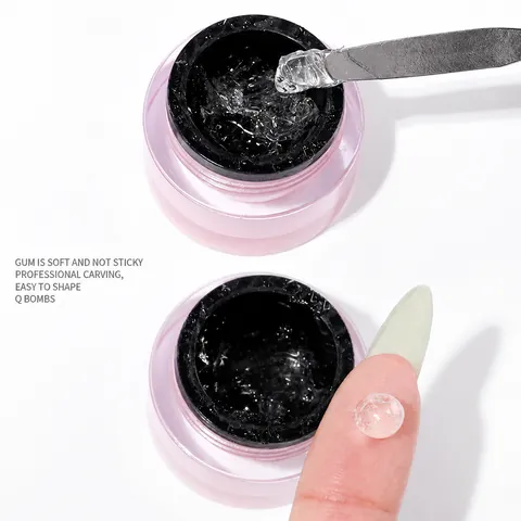 3D Nail Art Carving Glue Solid PVC Sculpture Modeling Gel Non-Sticky Embossed DIY Salon Manicure Decoration Clear White