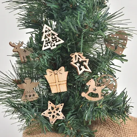 Ornamenti Natalizi In Legno Taglio Laser DIY Decorazioni Da Appendere Forme Di Renna Albero Stella Arredo Festivo