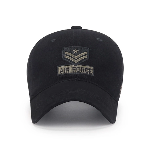 Militärstil Baumwolle Baseballkappe Mit Air Force Stickerei Verstellbarer Taktischer Outdoor Sonnenhut Für Herren Damen