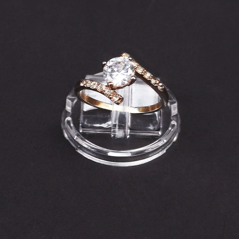 Clear Acrylic Ring Display Stand Holder Small Plastic Jewelry Storage Showcase Organizer For Countertop Store