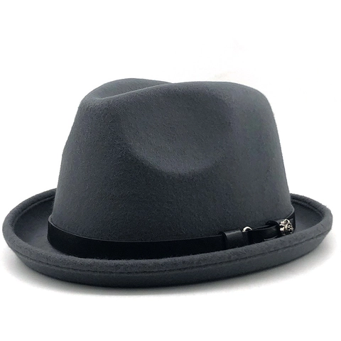 Cappello Fedora Vintage In Feltro Di Lana Cappello Jazz A Tesa Larga Con Fascia In Pelle E Fibbia In Metallo Uomo Donna