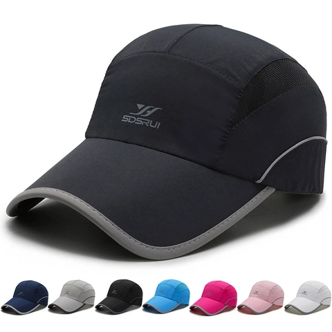 Schnell Trocknende Baseballkappe Atmungsaktive Mesh Sonnenhut Outdoor Sport Laufen Golf Verstellbar Leicht Damen Herren