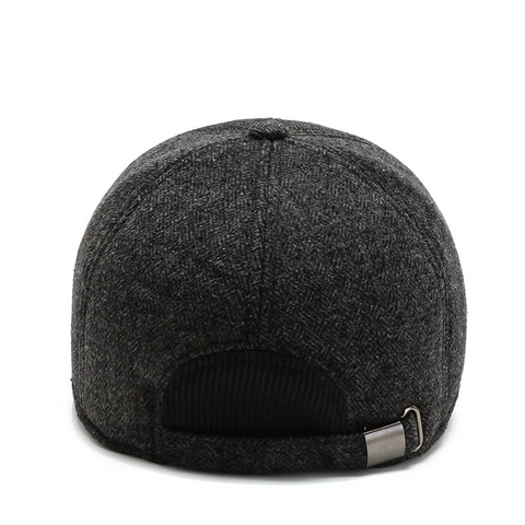 Cappello Da Baseball In Lana Invernale Da Uomo Con Protezione Per Le Orecchie Fodera In Pile Caldo Retro