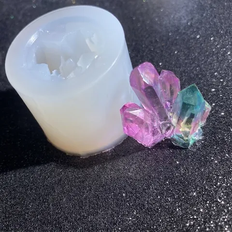 DIY Kristall Cluster Silikonform Für Harz Epoxy Quarz Geode Desktop Dekoration Handgemachtes Bastelwerkzeug Flexibel