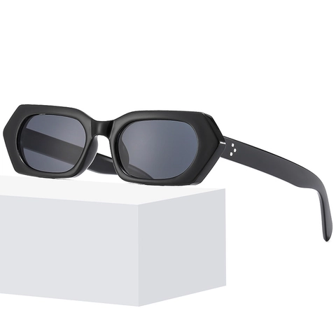 Retro Polygon Sunglasses PC Frame AC Lenses UV400 Protection Fashion Hexagon Eyewear For Men Women Streetwear