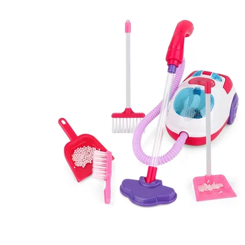 Kids Cleaning Simulation Vacuum Cleaner Pretend Play Housekeeping Tools With Light And Sound Plastic Role Play Toy Gift