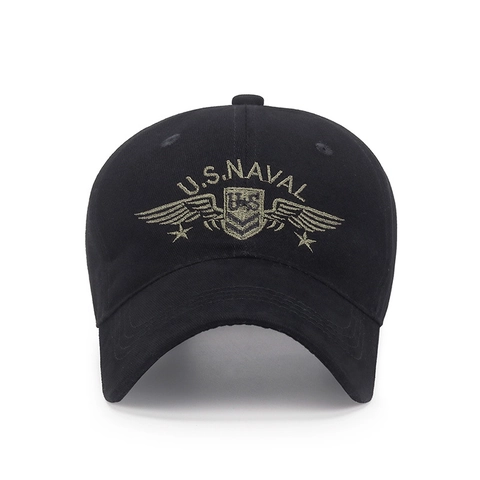 Baseball Cap Cotton U.S. NAVAL Embroidery Military Style Adjustable Outdoor Sun Protection For Men Women