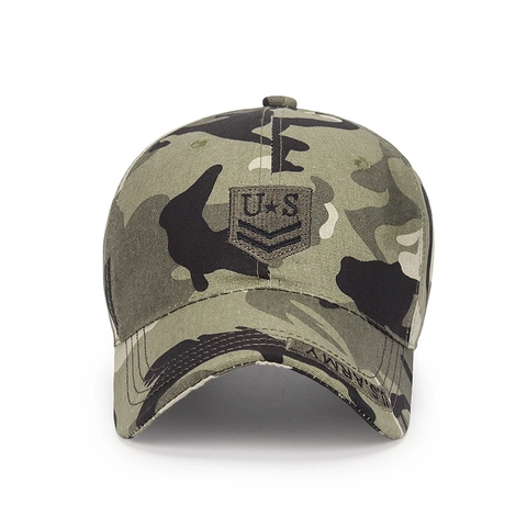Gorra De Béisbol De Camuflaje De Algodón Bordado Táctico Estilo Militar Ajustable Sombrero De Sol Al Aire Libre Hombre Mujer