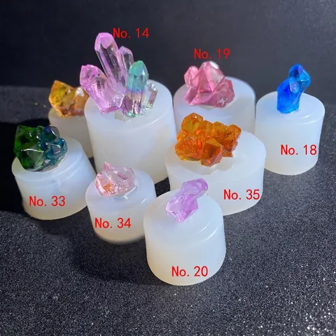 DIY Kristall Cluster Silikonform Für Harz Epoxy Quarz Geode Desktop Dekoration Handgemachtes Bastelwerkzeug Flexibel