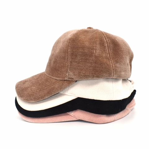 Classic Corduroy Baseball Cap Adjustable Solid Color Peaked Hat For Outdoor Casual Autumn Winter Men Women Simple