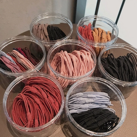 High Elasticity Hair Ties Woven Elastic Hair Bands Seamless Ponytail Holders Durable Hair Rope Accessories For Women Girls