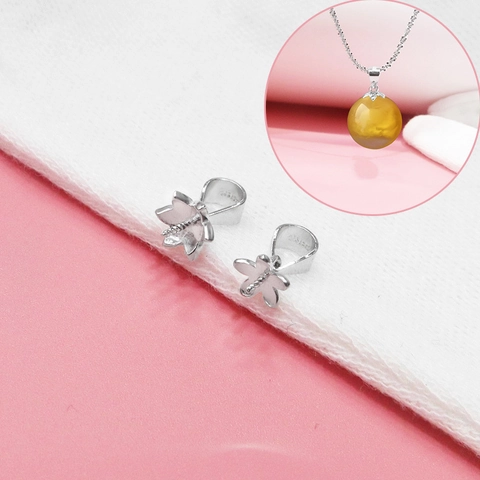 925 Sterling Silber Anhänger Schlaufe Petal Gewindestift Für Künstliche Perlen Schmuckherstellung DIY Zubehör