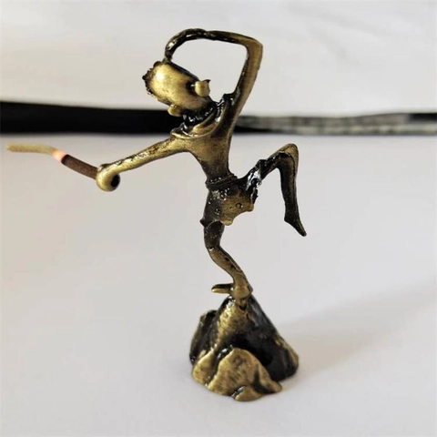 Affenkönig Räucherstäbchenhalter Zinklegierung Antike Bronze Sun Wukong Statue Heim Zen Büro Schreibtisch Teezimmer Ornament