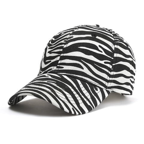 Zebra Muster Baseball Kappe Baumwolle Verstellbar Sonnenschutz Outdoor Mode Tierdruck Hut Für Männer Frauen