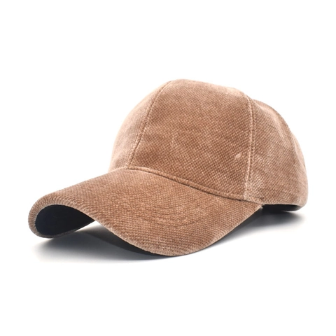 Classic Corduroy Baseball Cap Adjustable Solid Color Peaked Hat For Outdoor Casual Autumn Winter Men Women Simple