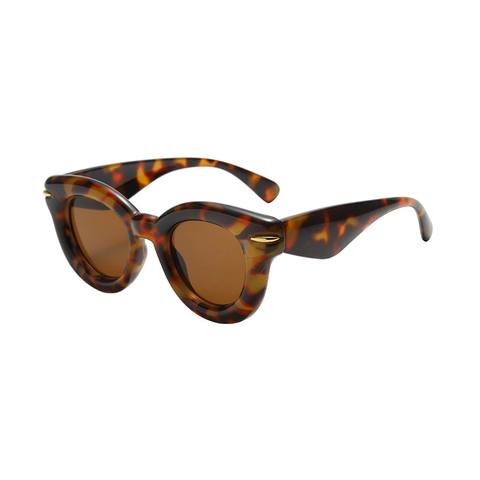Women Fashion Large Round Frame Sunglasses UV400 Protection Candy Color Retro PC Frame Eyewear For Party Travel Daily Wear