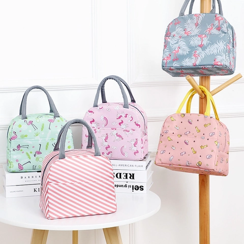 Draagbare Geïsoleerde Lunchtas Oxford Doek Aluminiumfolie Voering Thermische Bento Tas Koeltas Voor Kantoor School Picknick