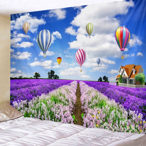 Tapiz De Pared Paisaje Natural Impresión Poliéster Tela Decorativa Para Dormitorio Sala De Estar Dormitorio