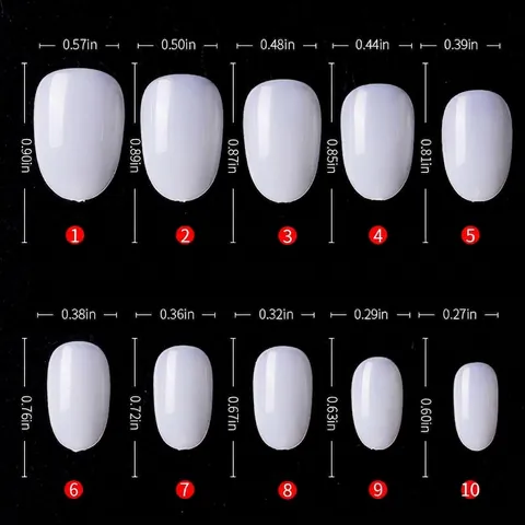 Rund Ovale Künstliche Nageltips ABS Kunststoff Full Cover Künstliche Fingernägel Maniküre DIY Kunst Transparente Natürliche Farben
