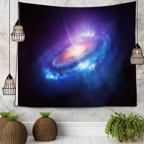 Tapiz De Pared Galaxia Espacio Nebulosa Agujero Negro Cielo Estrellado Estético Poliéster Decoración Hogar Dormitorio