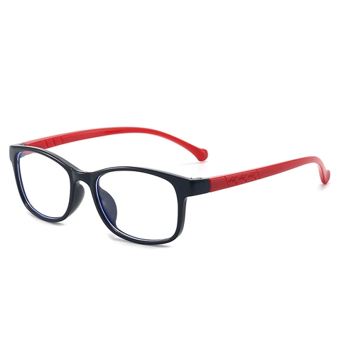 Kids Anti Blue Light Glasses Frames PC Lightweight Flexible Square Eyewear Jelly Colors Eye Protection For Boys Girls