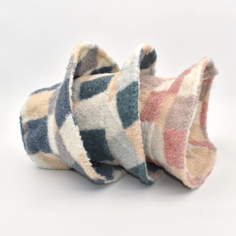 Cappello Alla Pescatora A Scacchi Lana Di Agnello Inverno Caldo Peluche Retro Berretto Esterno Per Uomini Donne