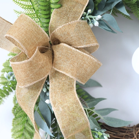 Amerikanischer Kranz Weihnachts-türhänger Weihnachts-rattanring Simulationsbriefkranz Kleine Frische Naturdekoration
