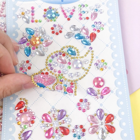 3D Rhinestone Gem Stickers Colorful Acrylic Crystal DIY Decoration For Phone Case Journal Craft Gift For Kids Girls