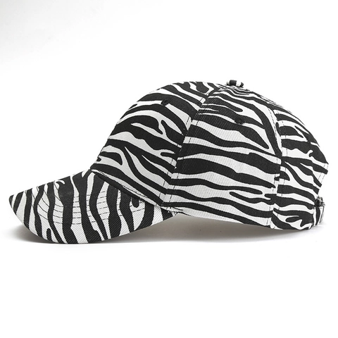 Zebra Muster Baseball Kappe Baumwolle Verstellbar Sonnenschutz Outdoor Mode Tierdruck Hut Für Männer Frauen