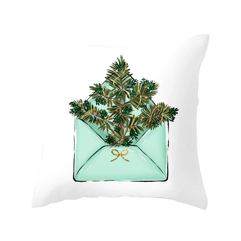 Kerst Kussensloop Perzikhuid Polyester Vierkante Kussenhoes Home Sofa Decor Sneeuwpop Peperkoek Patroon