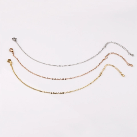 Minimalistische Roestvrijstalen Ketting Armband Enkelbandje Verstelbaar Verguld Mode Sieraden Voor Dames