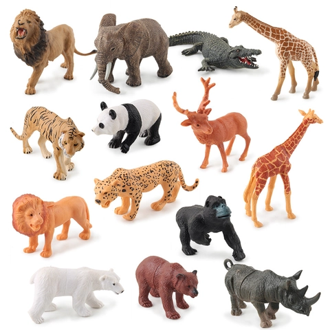 Wilde Dieren Simulatie Model Speelgoed Realistische PVC Plastic Educatieve Miniatuurbeeldjes Voor Kinderen Leren Decor