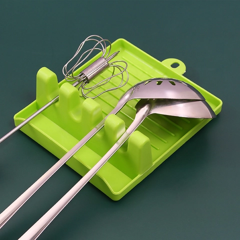 Supporto Coperchi Pentole Cucina Rastrelliera Spatola Poggia Cucchiaio Plastica Multi-Slot Organizzatore Top Cucina