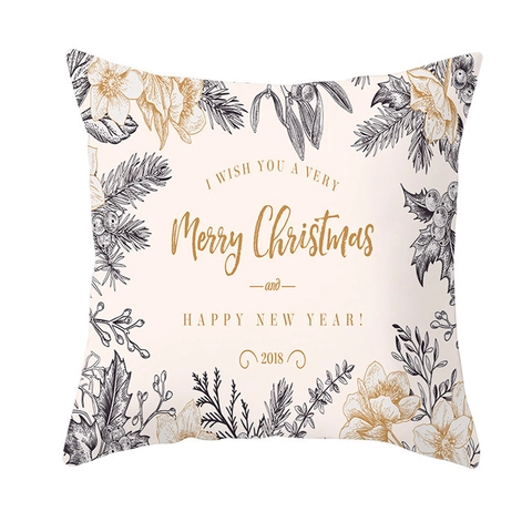Weihnachtskissenbezug Kissenhülle Roségold Pink Glitzer Pfirsichhaut Polyester Feiertag Dekoration Festlich Quadratisch Neujahr