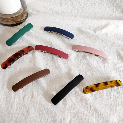 Fermaglio per Capelli in Acrilico Opaco Minimalista per Donna Elegante Geometrico Leopardo Tartarugato Barrette a Molla